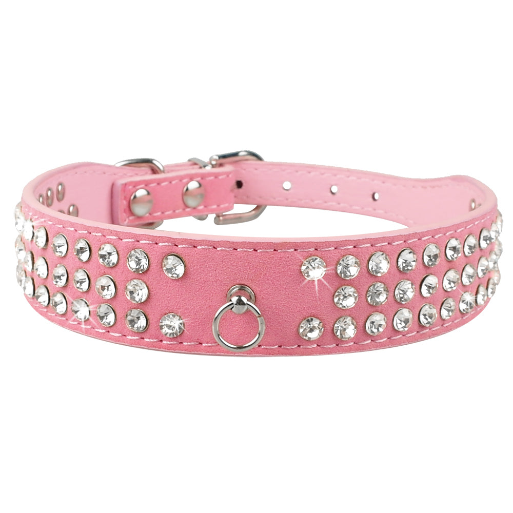 Shiny Hot Rhinestone Dog Cat Comfortable Korean Velvet Pet Leash