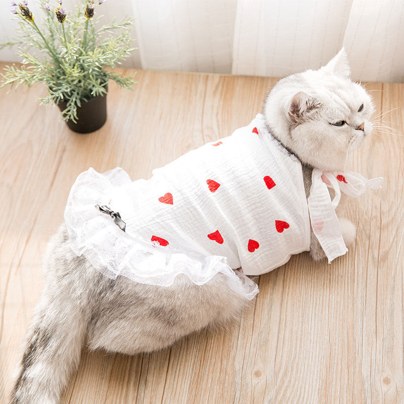 Jupe pour chaton, chiot ou animal de compagnie, style British Shorthair, mignonne et respirante