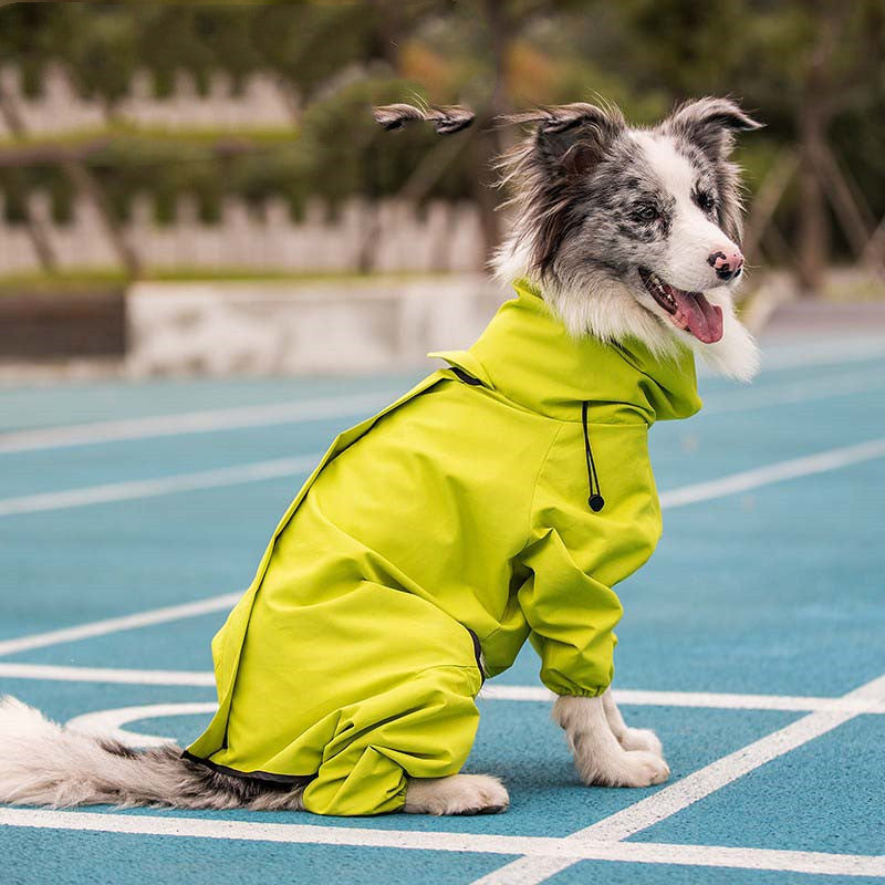 Imperméable d'extérieur réfléchissant et étanche pour grands chiens et animaux de compagnie