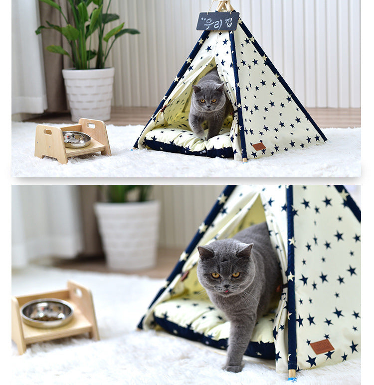 Tente portable lavable pour animaux de compagnie, lit pour chien, maison de jouets pour chat