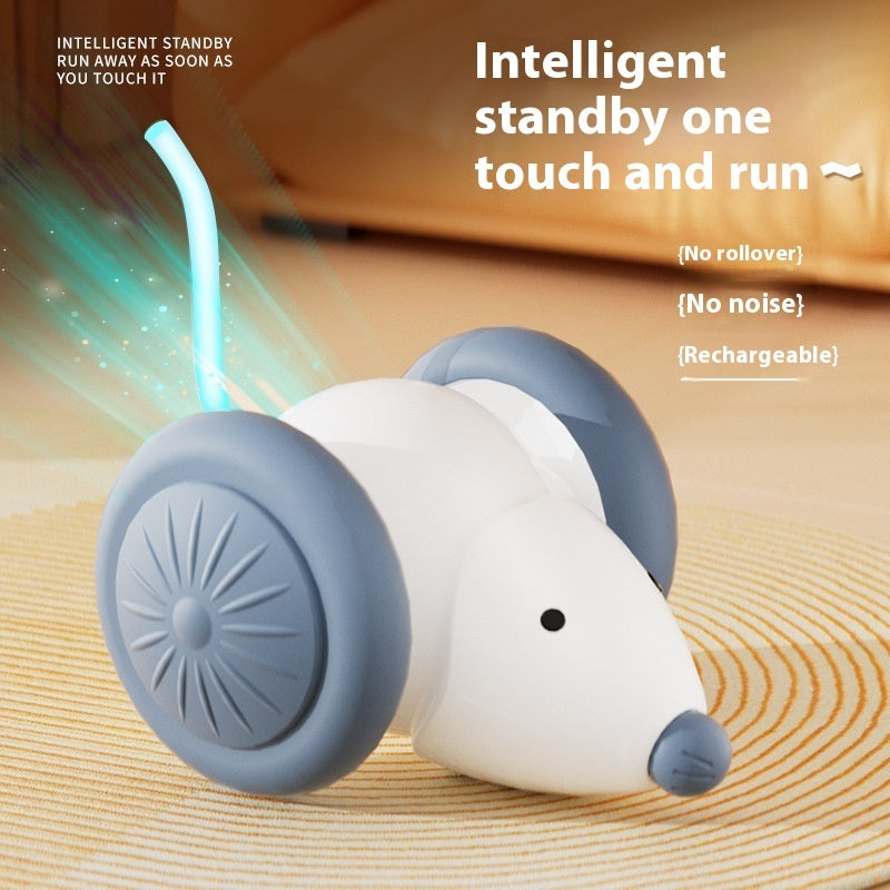 Jouets pour animaux de compagnie Jouet interactif pour chat Voiture de souris électrique - Jouet automatique avec évitement intelligent d'obstacles Produits pour animaux de compagnie