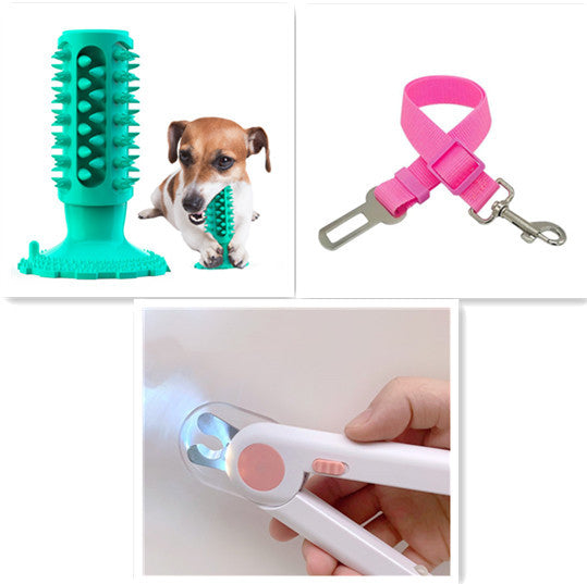 Brosse à Dents pour Chien Nettoyage des Dents Ventouse Bâtonnet Molaire Jouet à Mâcher pour Chien