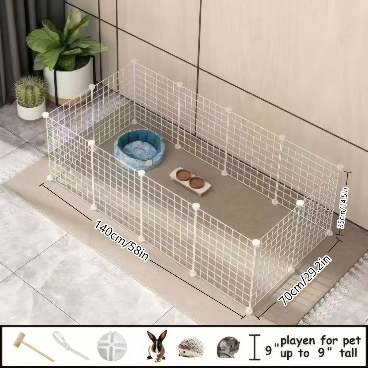 Cage de parc d'isolement intérieur pour petit chien