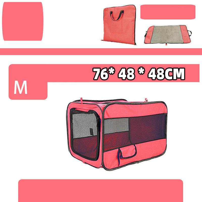 Sac de transport pour animaux de compagnie portable, sac pliable en tissu, cage de transport de voyage pour animaux de compagnie avec fermetures éclair de sécurité verrouillables