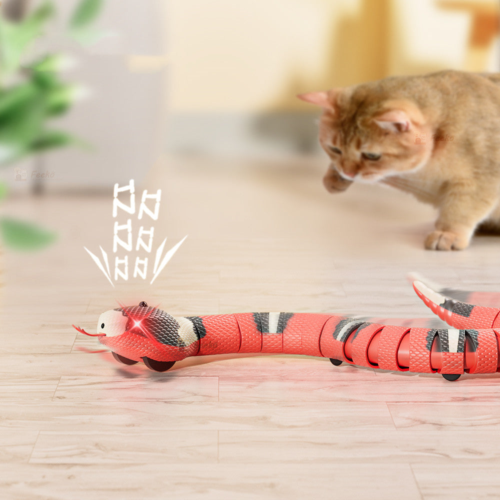 Jouets serpent électriques interactifs à induction pour animaux de compagnie