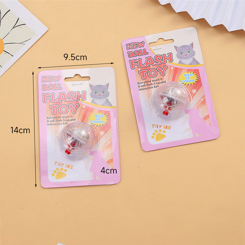 Chat Chien Jouet Balle Nouvelle Mode Lumineux Transparent en Plastique Balle Jouet Interactif pour Animaux Drôle Entraînement Chat GlowBalls Jouets Produits pour Animaux de Compagnie
