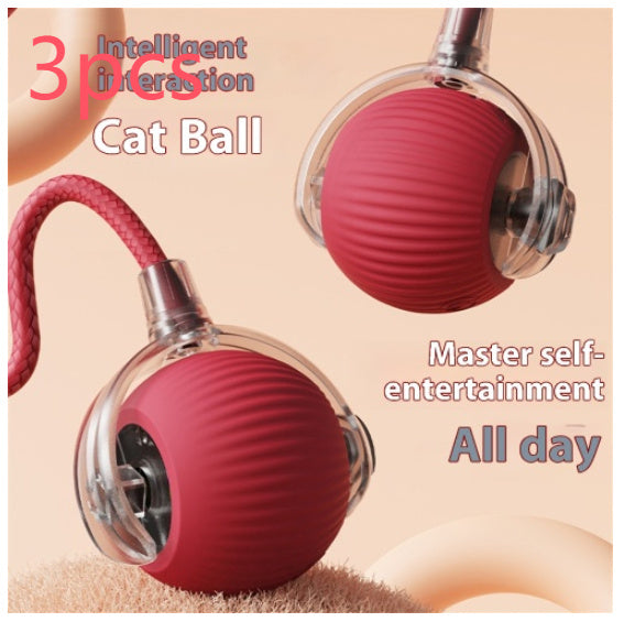 Jouet électrique pour chat, balle automatique pour chat, balle roulante pour divertissement autonome