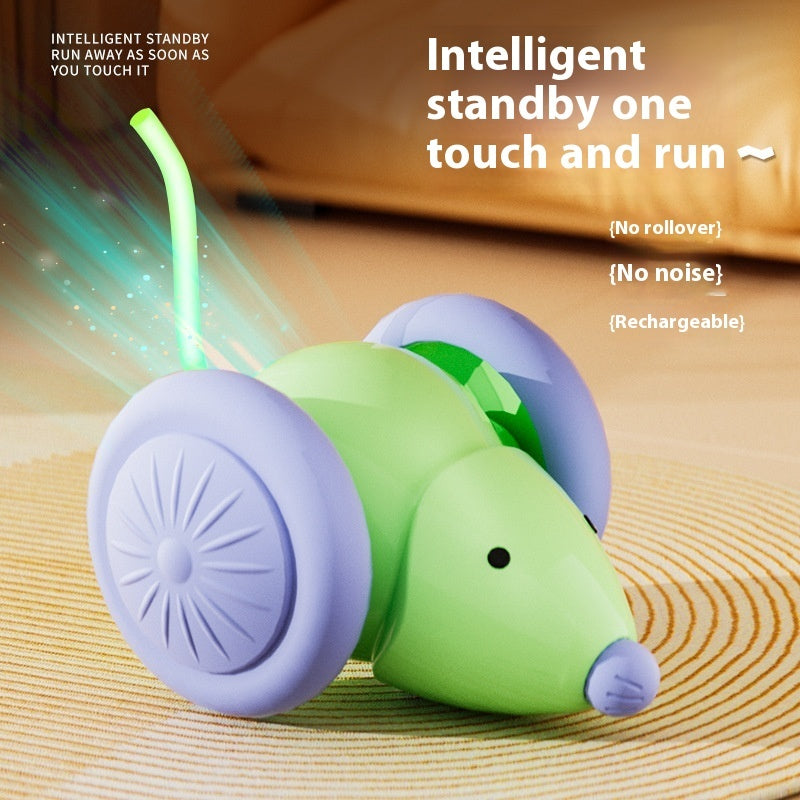 Jouets pour animaux de compagnie Jouet interactif pour chat Voiture de souris électrique - Jouet automatique avec évitement intelligent d'obstacles Produits pour animaux de compagnie