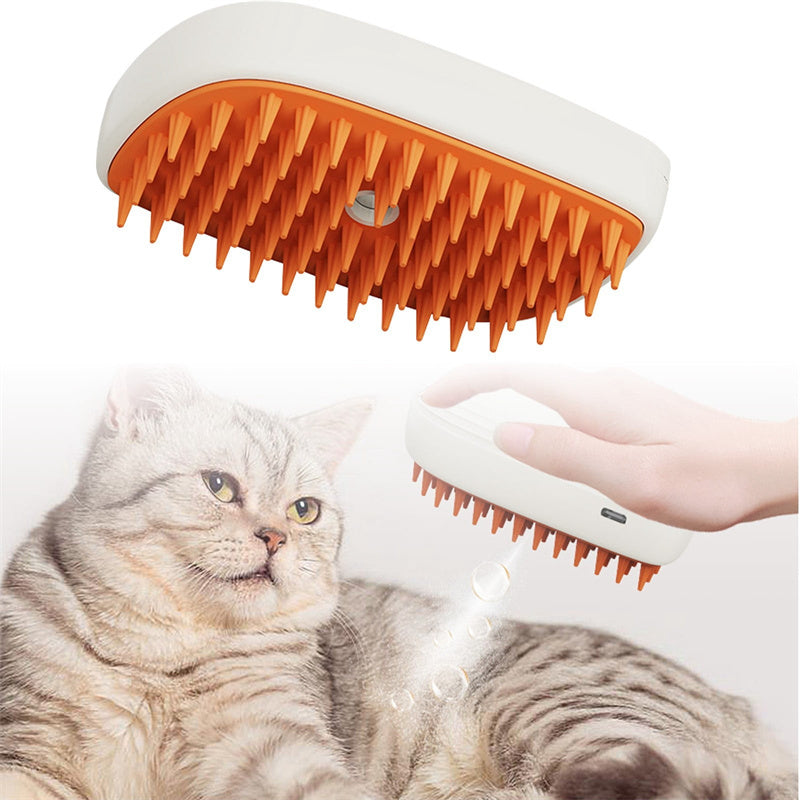 Brosse à vapeur rechargeable par USB pour animaux, peigne de massage par pulvérisation, accessoires de toilettage, brosse à vapeur pour chat, produits pour animaux