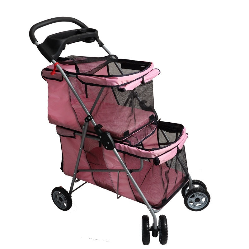 Poussette pliable et légère pour petit animal de compagnie