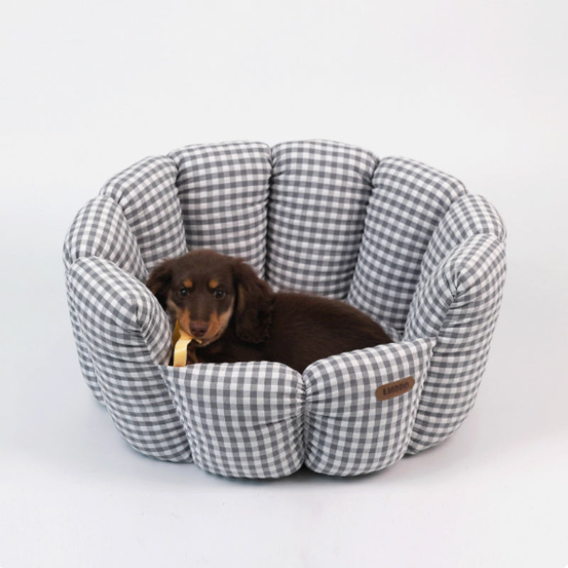 Lit pour animaux de compagnie en plaid pour toutes les saisons