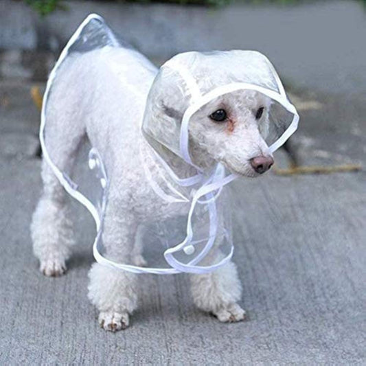 Imperméable transparent pour chiens de petite et moyenne taille, vêtement de pluie pour animaux avec capuche, matériaux légers et respirants, idéal pour les promenades en extérieur