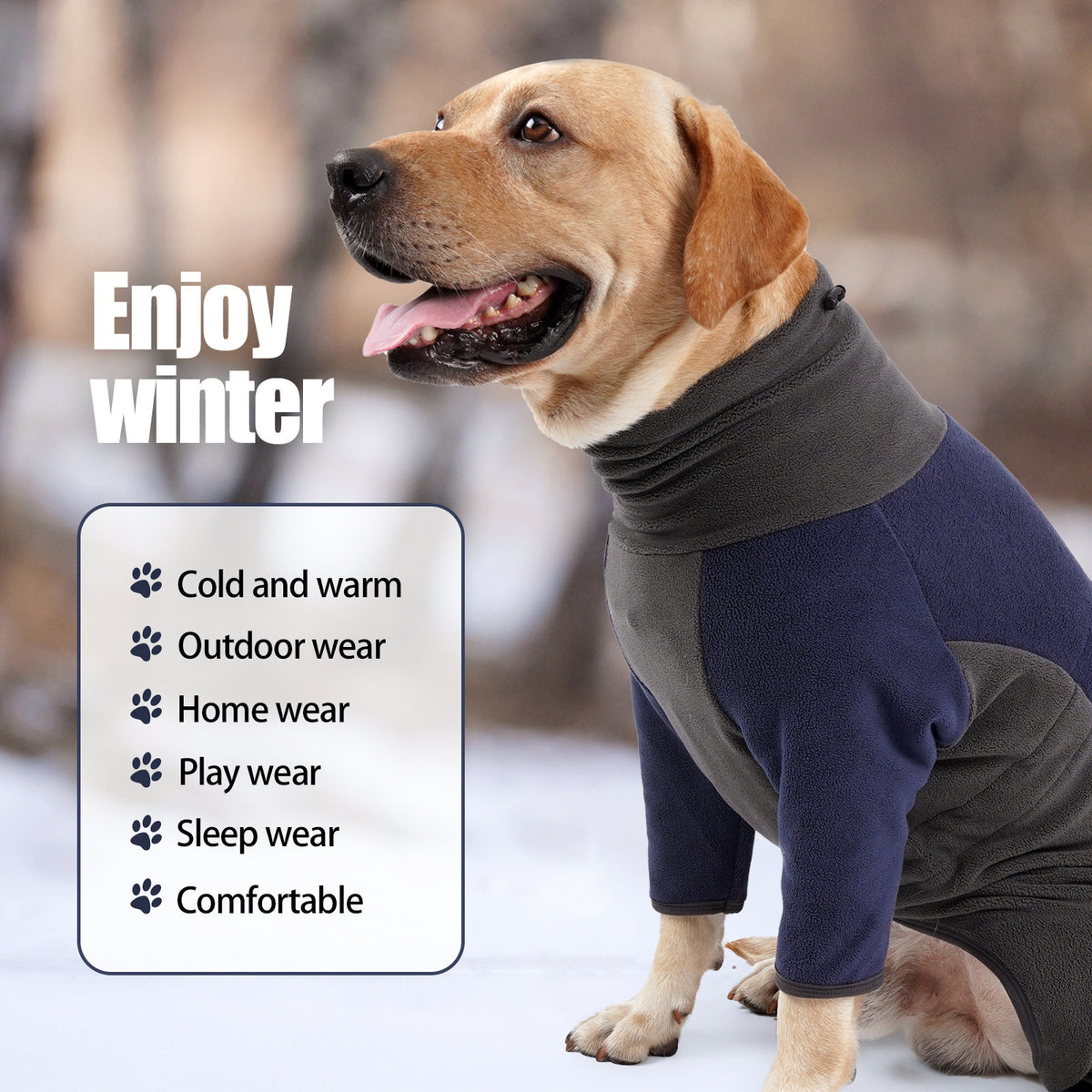 Vêtements pour chiens - Anti-froid et chauds - Pour animaux de compagnie en hiver - Fournitures chaudes pour animaux de compagnie