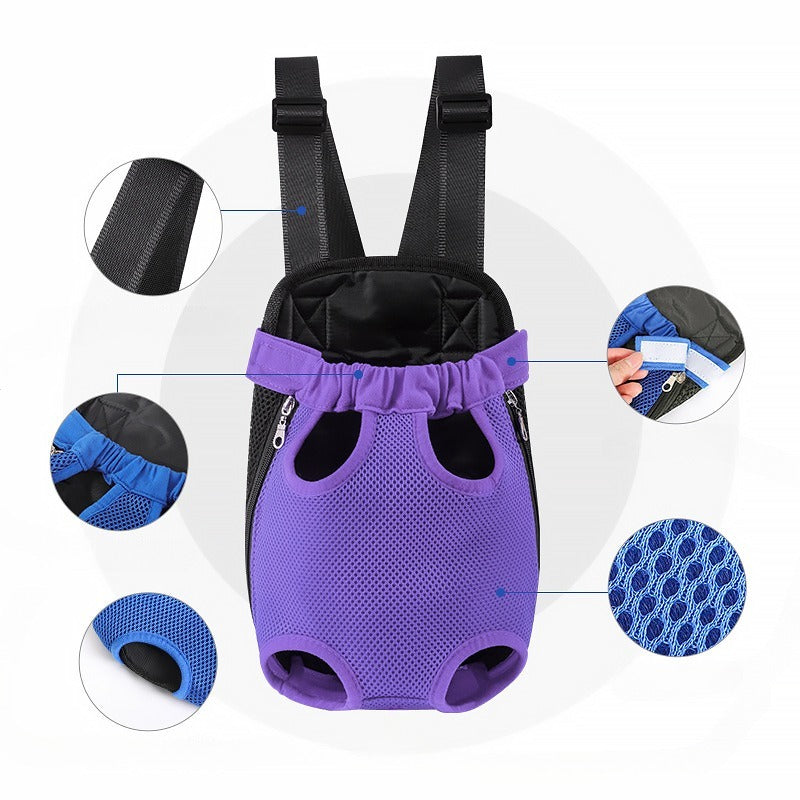 Sac à dos de transport pour petit chien, respirant et portable, sac de transport ajustable pour chien pour la randonnée, le camping et les voyages