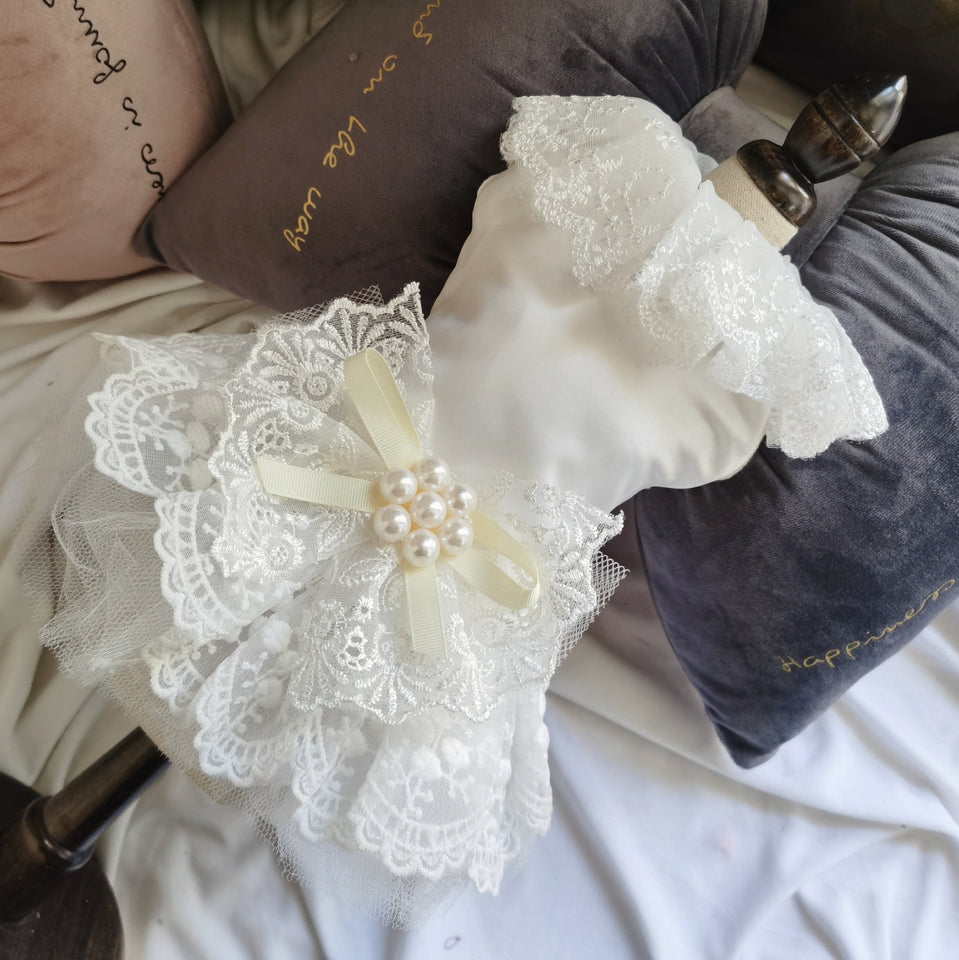 Pet Supplies Dog Wedding White Dress Skirt