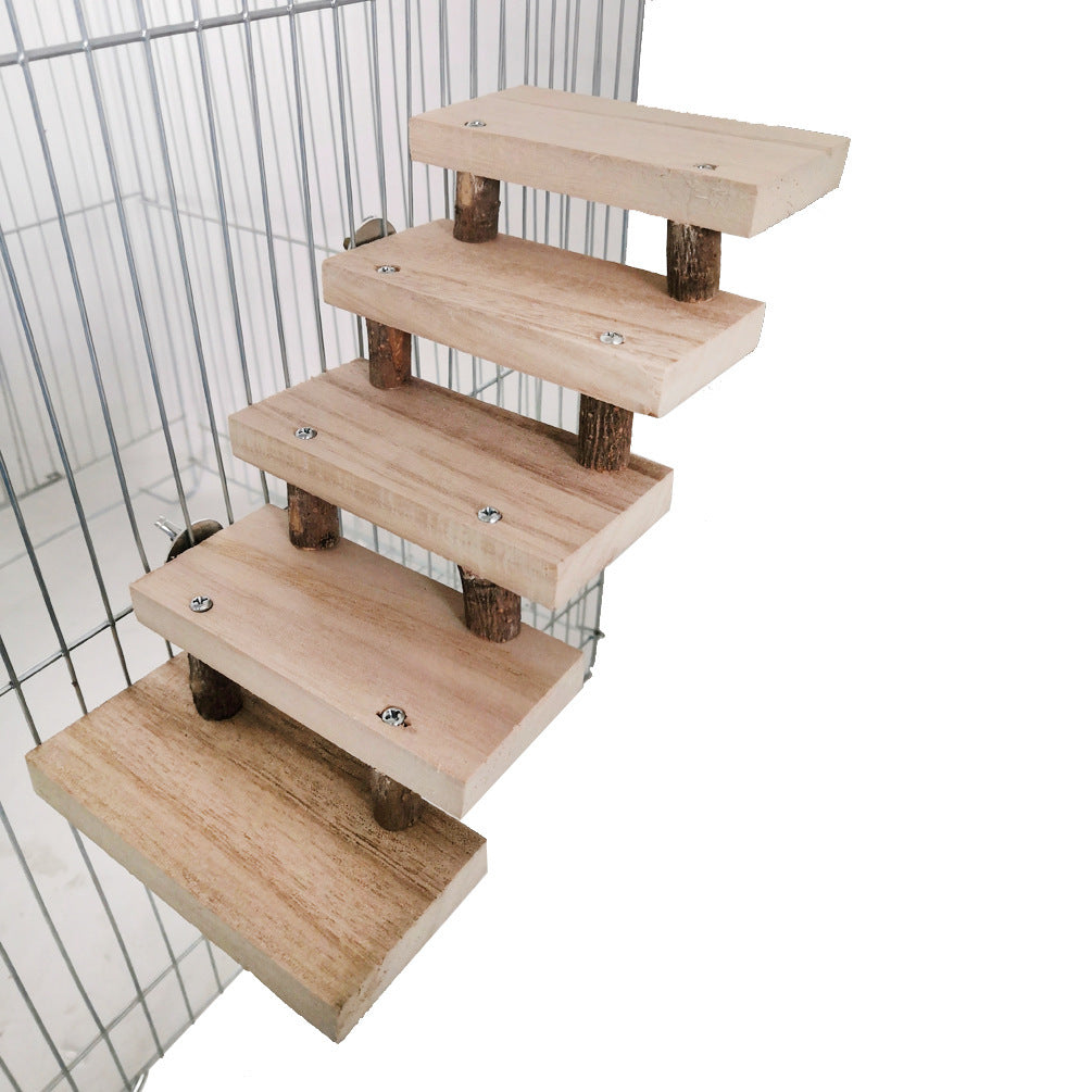 Animaux - Jouet pour animaux domestiques escalier en bois naturel