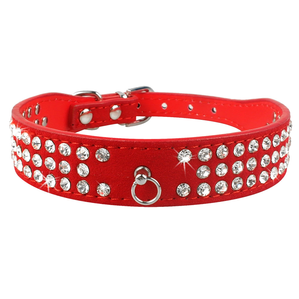 Shiny Hot Rhinestone Dog Cat Comfortable Korean Velvet Pet Leash