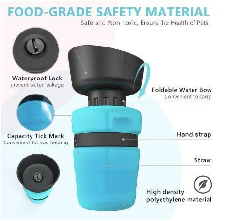Bouteille d'eau pliable pour chien, gourde de voyage pour animaux, distributeur d'eau pour chien