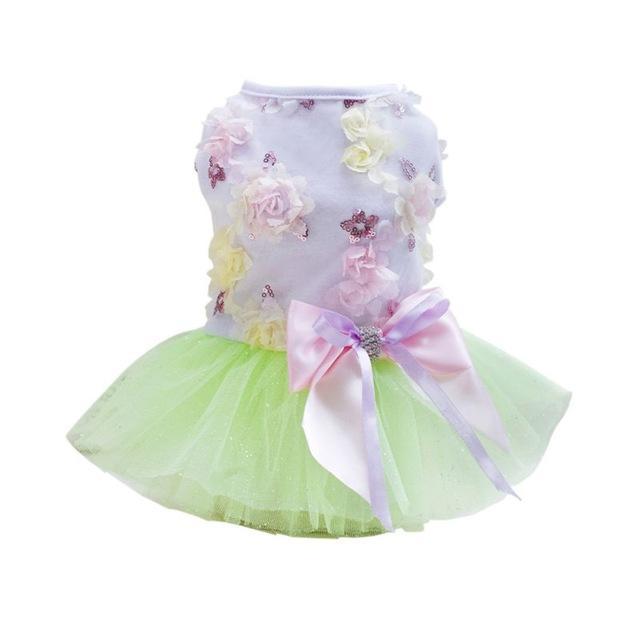 Jupe pour chien princesse tutu printemps-été robe Teddy en maille fine vêtements d'été pour chien