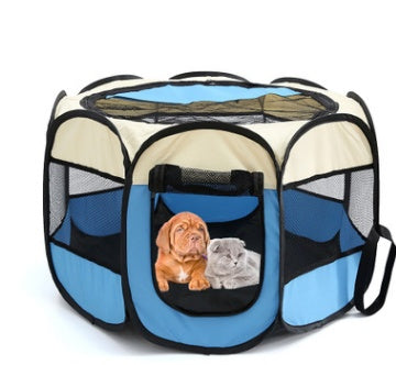 Parc pliable octogonal en tissu Oxford pour chat et chien