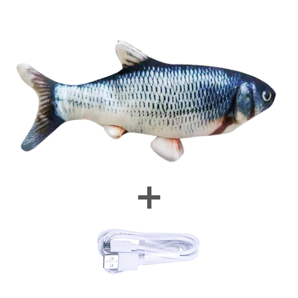Version sans herbe à chat - Jouet électrique de simulation de poisson sauteur