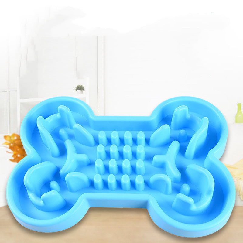Nouveau Bol Anti-Glouton pour Chien avec Puzzle Os Fournitures pour Animaux de Compagnie