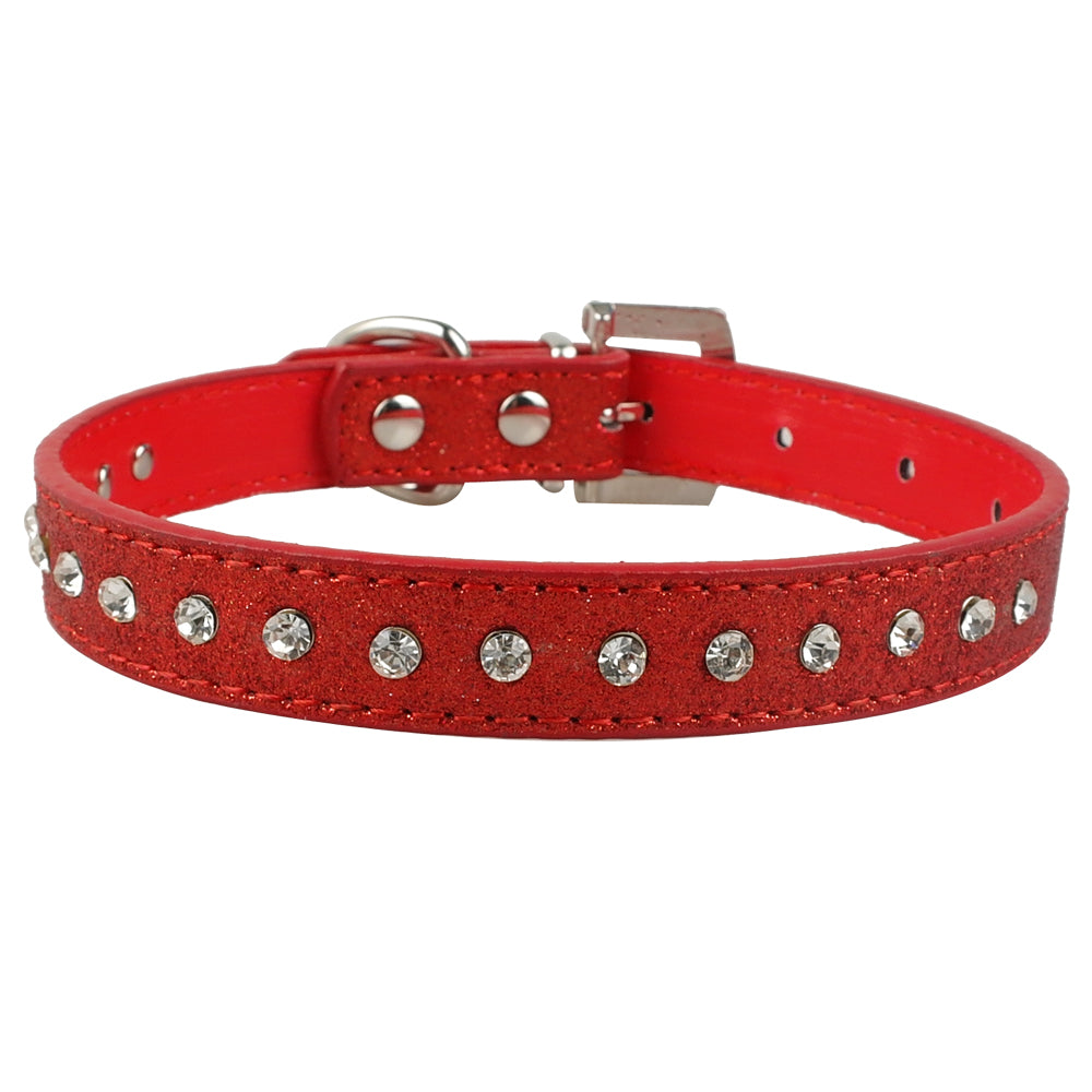Shiny Hot Rhinestone Dog Cat Comfortable Korean Velvet Pet Leash