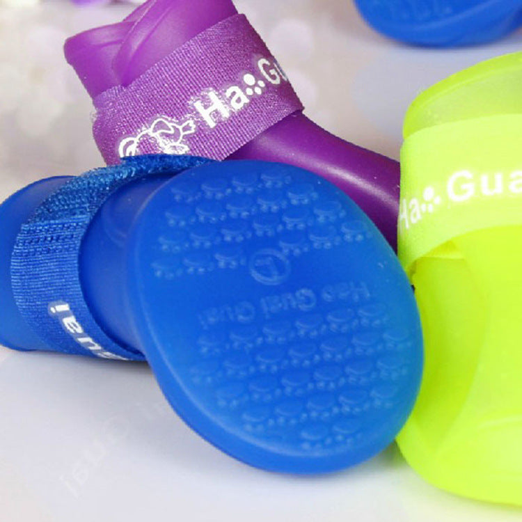 Bottes de pluie souples, antidérapantes et résistantes à l'usure pour animaux en silicone