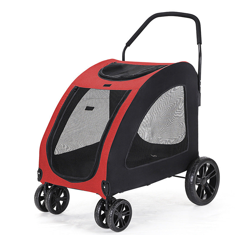 Poussette pour animaux de compagnie pour chiens moyens à grands, chiens âgés, chiens handicapés, chat, légère, portable, pliable, pour la marche
