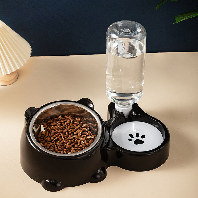 Ensemble gamelles pour chat – Gamelle inclinée à 16 degrés pour chien avec distributeur d'eau, gamelle amovible pour animaux de compagnie, gamelle pour boire et manger pour chien, gamelle amovible pour chats et chiens