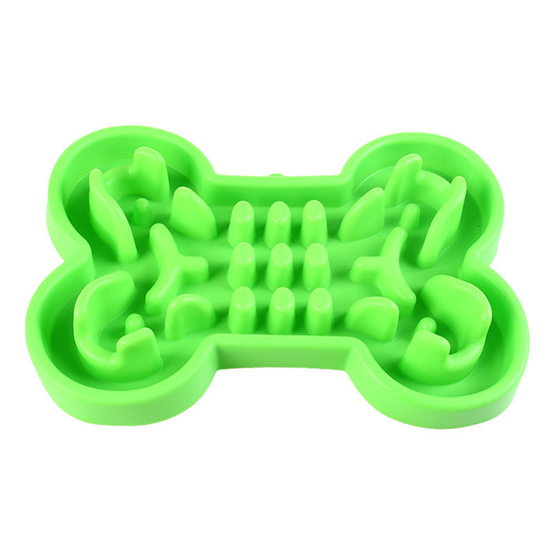 Nouveau Bol Anti-Glouton pour Chien avec Puzzle Os Fournitures pour Animaux de Compagnie