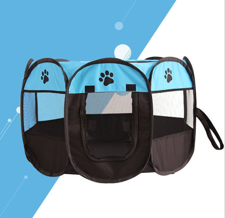 Parc pliable octogonal en tissu Oxford pour chat et chien