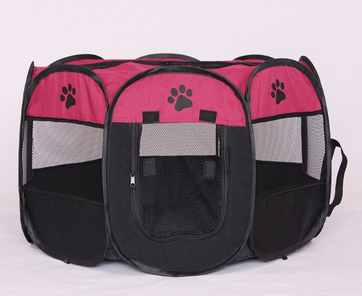 Parc pliable octogonal en tissu Oxford pour chat et chien