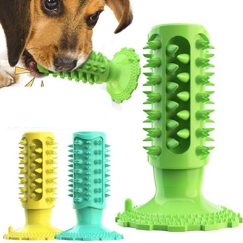 Brosse à Dents pour Chien Nettoyage des Dents Ventouse Bâtonnet Molaire Jouet à Mâcher pour Chien