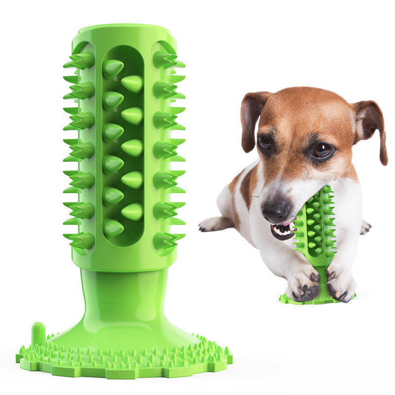 Brosse à Dents pour Chien Nettoyage des Dents Ventouse Bâtonnet Molaire Jouet à Mâcher pour Chien