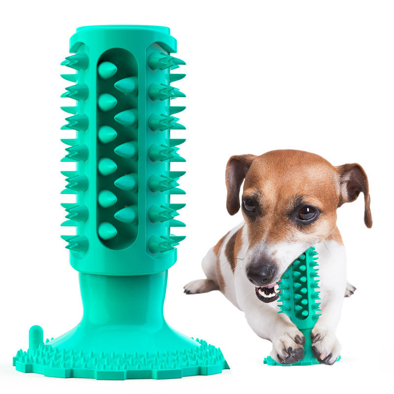 Brosse à Dents pour Chien Nettoyage des Dents Ventouse Bâtonnet Molaire Jouet à Mâcher pour Chien