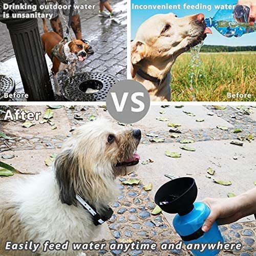 Bouteille d'eau pliable pour chien, gourde de voyage pour animaux, distributeur d'eau pour chien