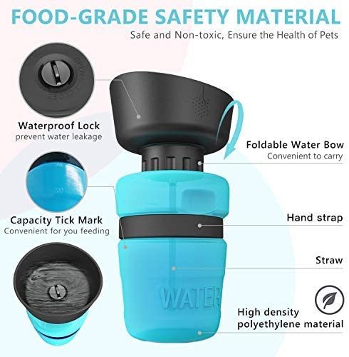 Bouteille d'eau pliable pour chien, gourde de voyage pour animaux, distributeur d'eau pour chien
