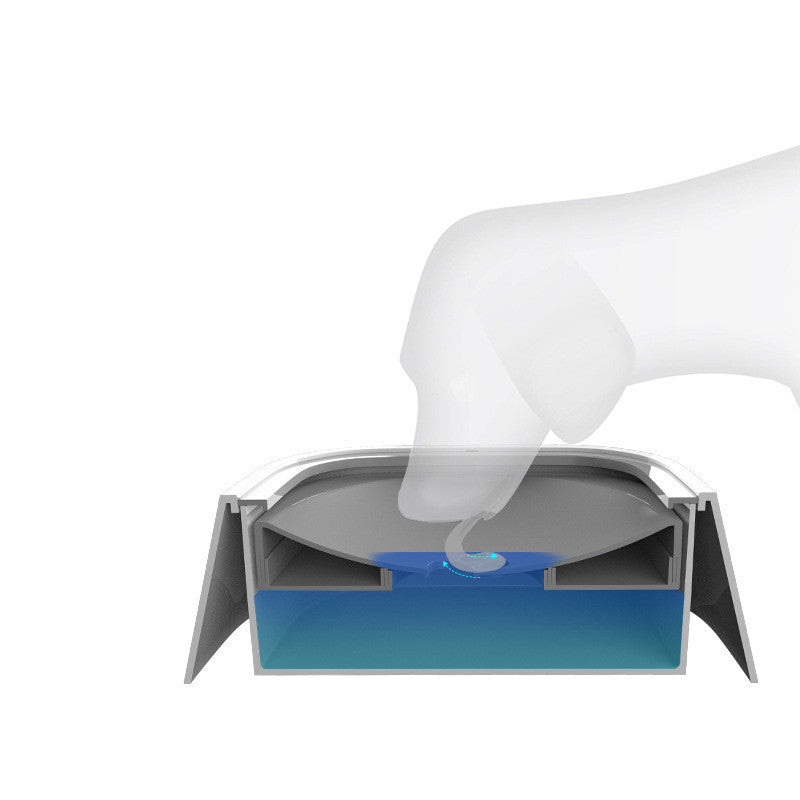 Bol à eau flottant pour chat et chien de 1,5 L, gamelle anti-éclaboussures, abreuvoir lent, fontaine pour animaux de compagnie en ABS et PP, fournitures pour chiens