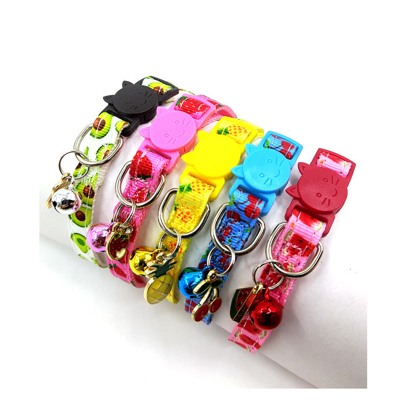 Bell Pet Print Bell Cat Collar Cat Strap