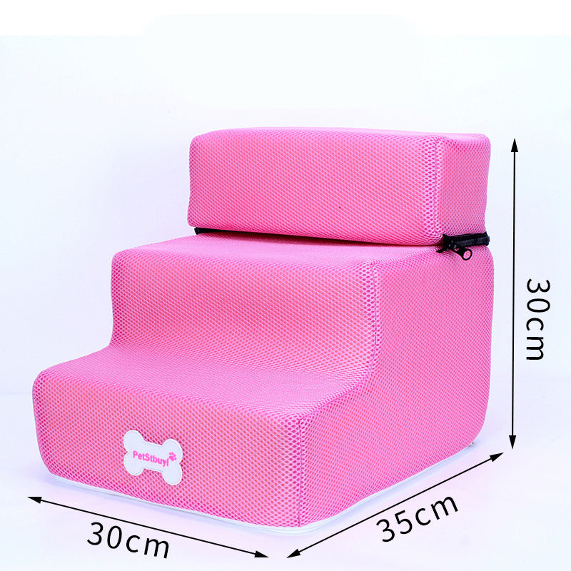 Vente directe d'usine : escalier pour chien, échelle d'escalade pour animaux, marches en éponge pour petits chiens et Teddy, pour canapé ou lit, personnalisable.