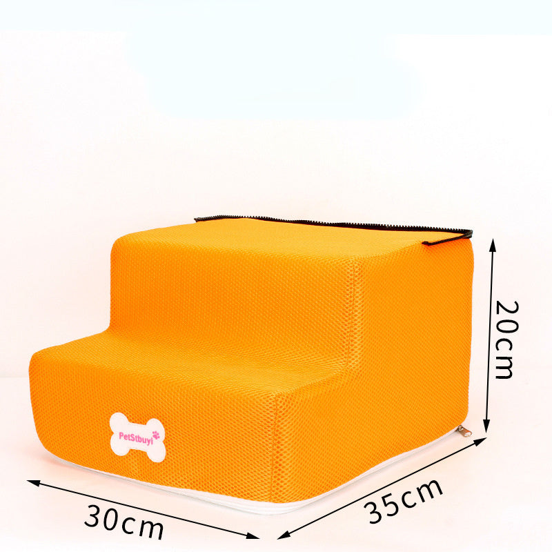 Factory Direct Sale Dog Stairs Pet Climbing Ladder Sponge Steps Small Dog Teddy On The Sofa Bed Climbing Ladder Can Be Customized