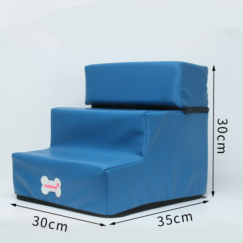 Factory Direct Sale Dog Stairs Pet Climbing Ladder Sponge Steps Small Dog Teddy On The Sofa Bed Climbing Ladder Can Be Customized