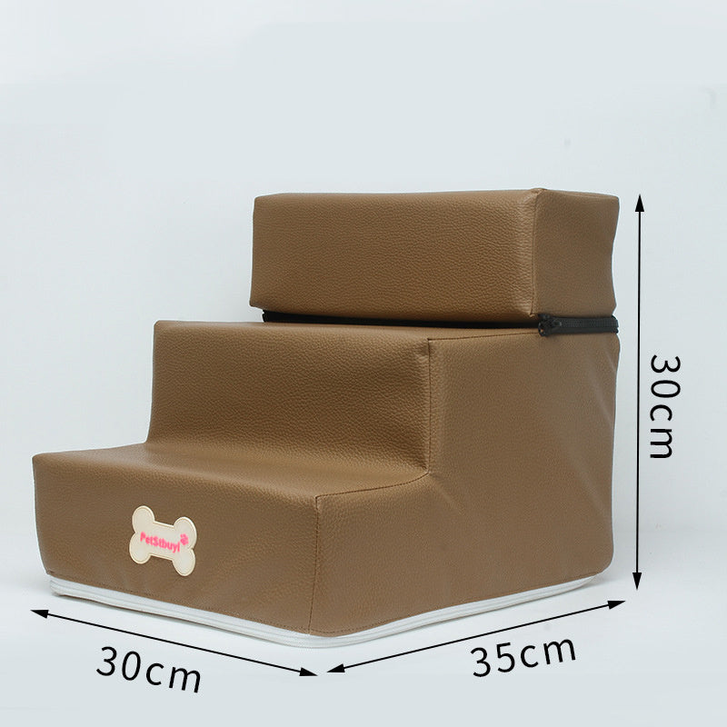 Vente directe d'usine : escalier pour chien, échelle d'escalade pour animaux, marches en éponge pour petits chiens et Teddy, pour canapé ou lit, personnalisable.