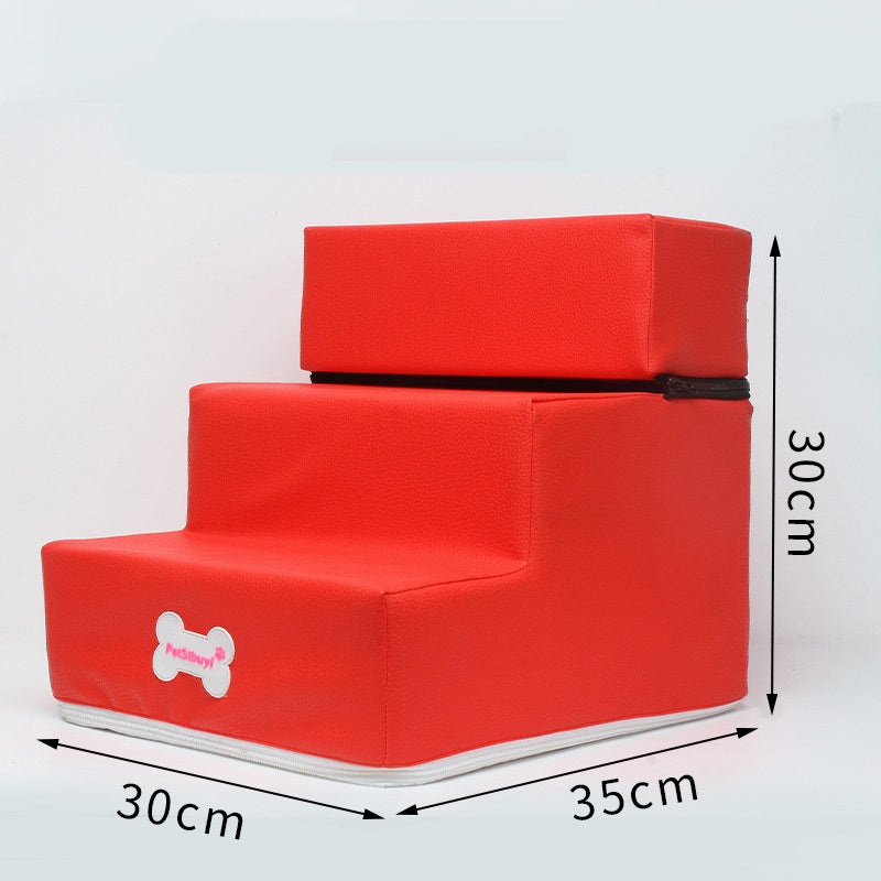 Vente directe d'usine : escalier pour chien, échelle d'escalade pour animaux, marches en éponge pour petits chiens et Teddy, pour canapé ou lit, personnalisable.