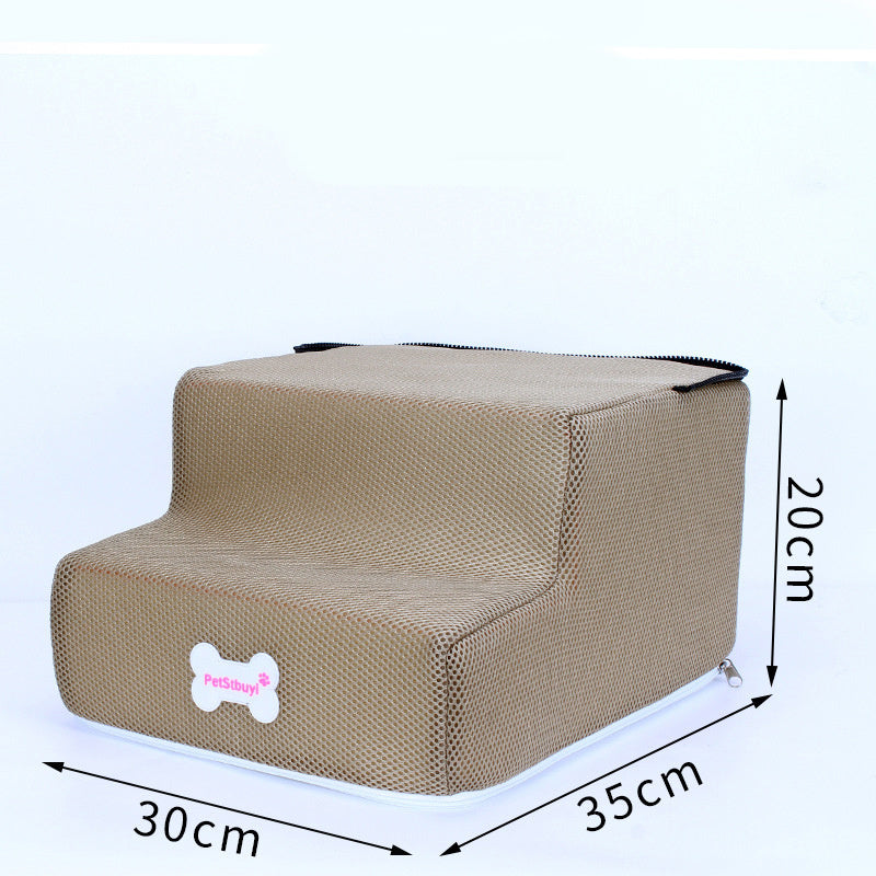 Factory Direct Sale Dog Stairs Pet Climbing Ladder Sponge Steps Small Dog Teddy On The Sofa Bed Climbing Ladder Can Be Customized