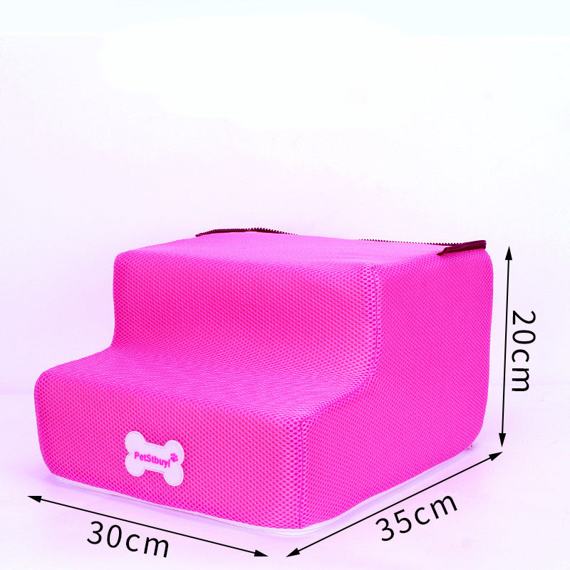 Factory Direct Sale Dog Stairs Pet Climbing Ladder Sponge Steps Small Dog Teddy On The Sofa Bed Climbing Ladder Can Be Customized