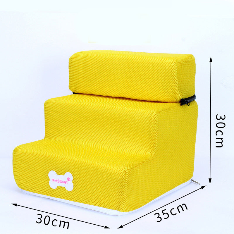 Factory Direct Sale Dog Stairs Pet Climbing Ladder Sponge Steps Small Dog Teddy On The Sofa Bed Climbing Ladder Can Be Customized