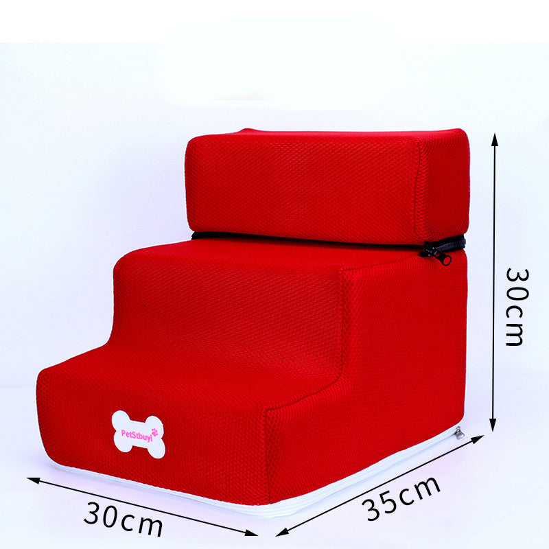 Vente directe d'usine : escalier pour chien, échelle d'escalade pour animaux, marches en éponge pour petits chiens et Teddy, pour canapé ou lit, personnalisable.