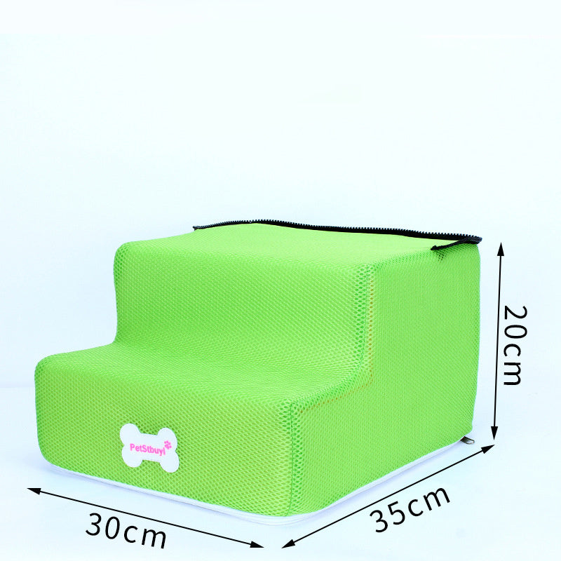 Factory Direct Sale Dog Stairs Pet Climbing Ladder Sponge Steps Small Dog Teddy On The Sofa Bed Climbing Ladder Can Be Customized